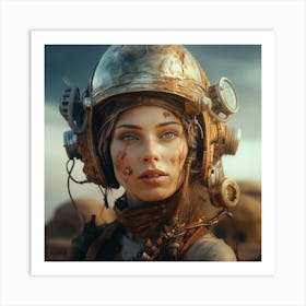 Richardvachtenberg 8000 Years Woman Facewith A Cosmonaut Helmet C43b4cab 5be4 4fe8 Acdc Bd514dbff414 Art Print