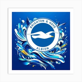 Brighton and Hove Albion Logo Wall Art 5 Art Print