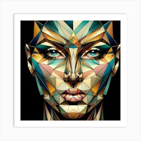 Polygonal Face 1 Art Print