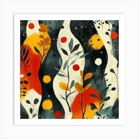 Abstract Floral Pattern 9 Art Print