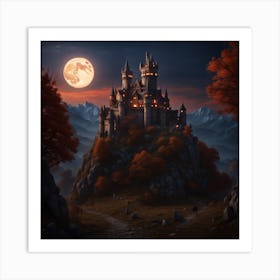 moonlit Castle Art Print