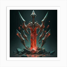 Sword In The Dark Art Print