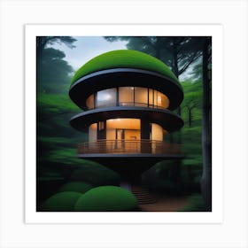 Tree House In The Forest Art Print