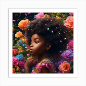 Little Black girl magic Art Print