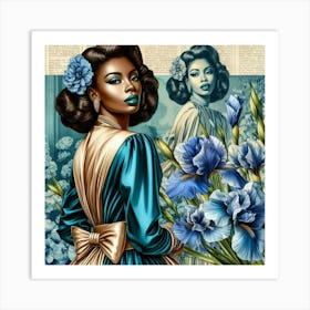 Blue Iris-1 Art Print