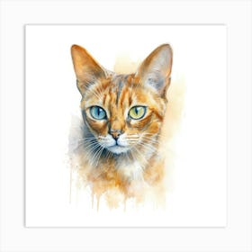 Malayan Cat Portrait 1 Art Print