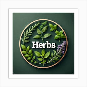 Herbs In A Circle Art Print