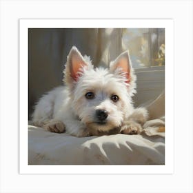 White West Highland Terrier Art Print