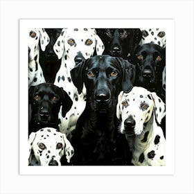 Dalmatian Contrast - Dalmatian 3D Art Print