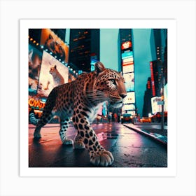 Times Square kitty Art Print