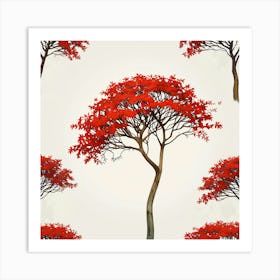 Erythrina tree Art Print