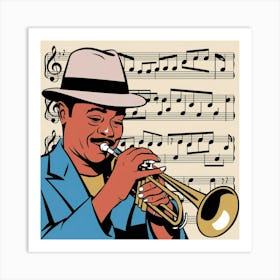 A Pop Art Illustration Of A Jazz Trumpet Gd R7oiasc2rrllj2aabrw K43gu Wtvu8agjjkbp La Affiche