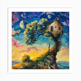 House On A Hill Art Print