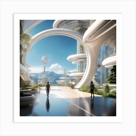 Futuristic City 298 Art Print