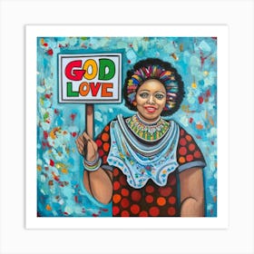 God Love 1 Art Print