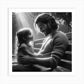 Father And Daughter 2 Art Print