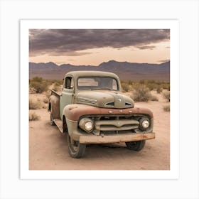 Old Truck In The Desert Art Print