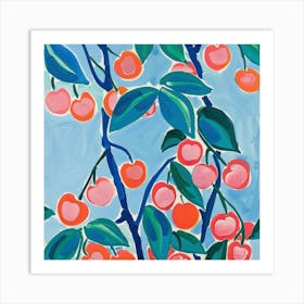 Cherries Matisse Style 11 Art Print