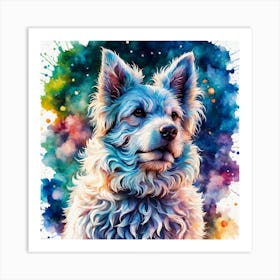 Dog Watercolor Painting Art Print