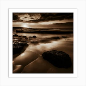 Sunset At The Beach 745 Art Print