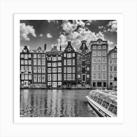 AMSTERDAM Damrak And Dancing Houses 1 Art Print