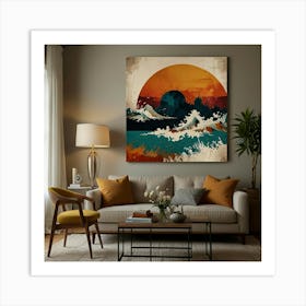 Ocean Waves Canvas Art Art Print