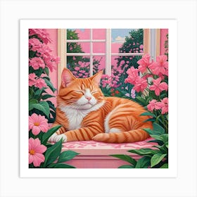 Cat In The Window 4 Art Print