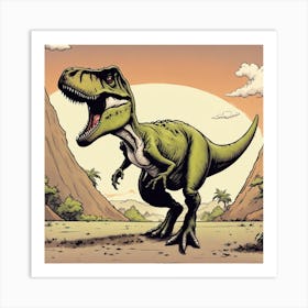 T-Rex Dinosaur 1 Art Print