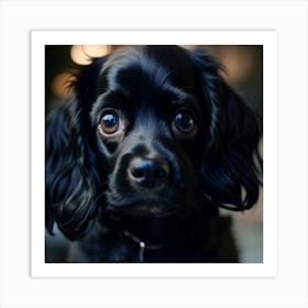 Black Cocker Spaniel Art Print