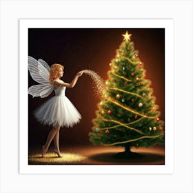 Fairy Christmas Tree Art Print