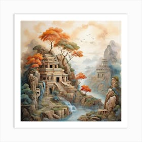 Chinese Temple Art Print