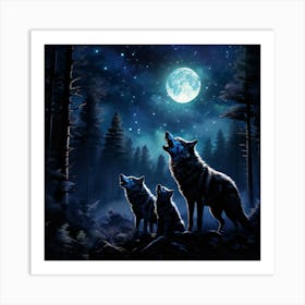 Howling Wolf art print 1 Art Print