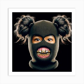 Girl With Braces Art Print