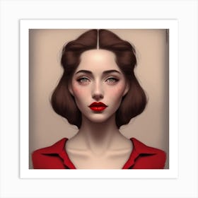 Retro women Art Print