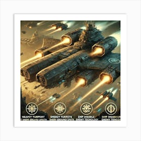 Skybreaker Gunship Iron Commonwealth Art Print