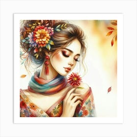 A young woman 3 Art Print