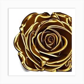 Golden Rose 1 Art Print