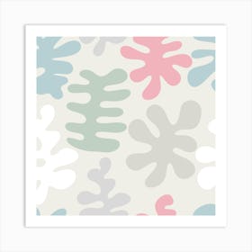 Abstract Coral Reef Shapes Art Print