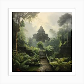 Temple In The Jungle 2 Art Print