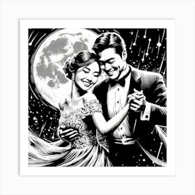 Happy couple 13 Art Print