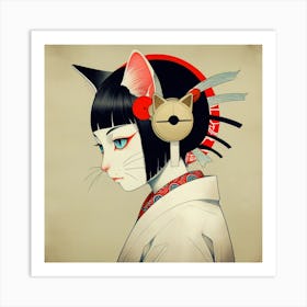 Japanese Cat 1 Art Print