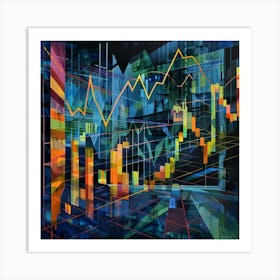 A Stock Market Graph Oil Painting Illustration 1718663945 4 Art Print