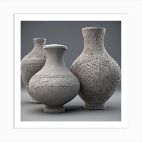 Three Vases Art Print