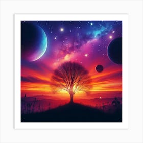 Tree In The Sky 45 Art Print