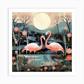 Bird In Nature Greater Flamingo 1 Art Print