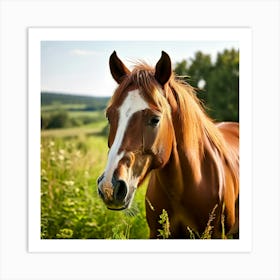 Horse Mare Meadow Grass Mane Breeding Feature Croatia Purebred Tradition Pasture Horse Fa (1) Art Print