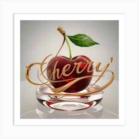 Cherry in a glass Art Print