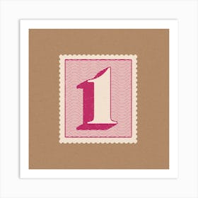 One Stamp Typography Square Art Print