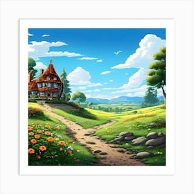 House In The Countryside 1 Art Print