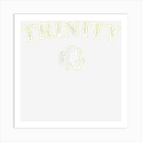 Trinity Dublin Shamrock Distressed Vintage Art Print